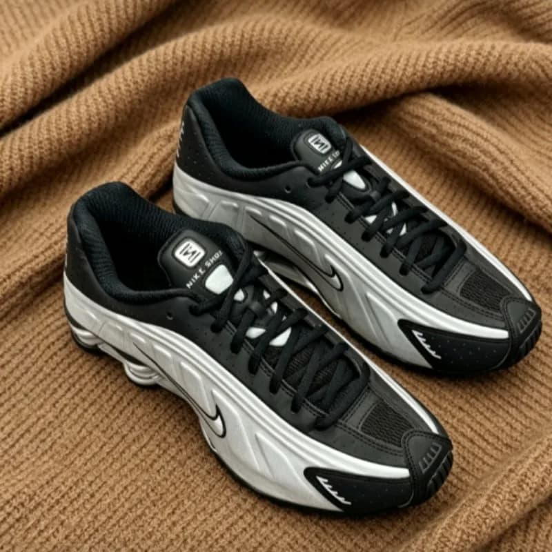 Nike Shox R4 Men's and Women's Running Shoes, Anti-slip, Breathable Sneakers, HQ1988-007