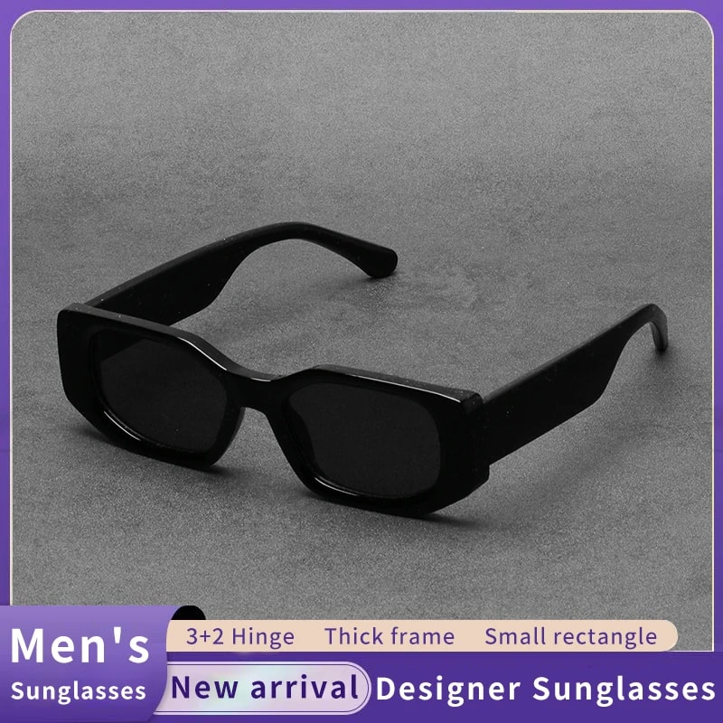 Ruiao 2026 new black classic retro designer branded concave irregular thick frame men women fashion sunglasses