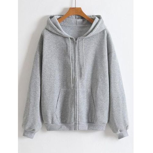 Unisex Light Grey Jumper with a Hoodie - Grey — image 1